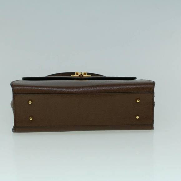 VALENTINO Hand Bag Leather Brown Auth 59910 - Picture 5 of 16